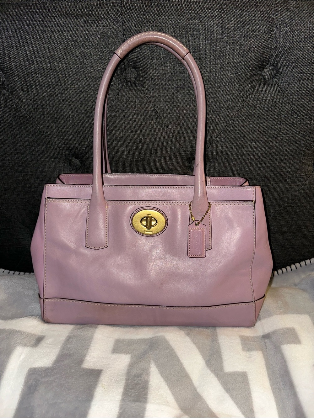 Coach Vintage Lavender Satchel feature